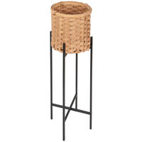 VIRÁGKASPÓ 25/70 cm  - natúr/fekete, Natur, műanyag/fa (25/70cm) - Ambia Home