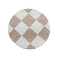 HOCHFLORTEPPICH 80 cm Milano Weiß, Beige  - Beige/Weiß, Basics, Kunststoff/Textil (80cm)