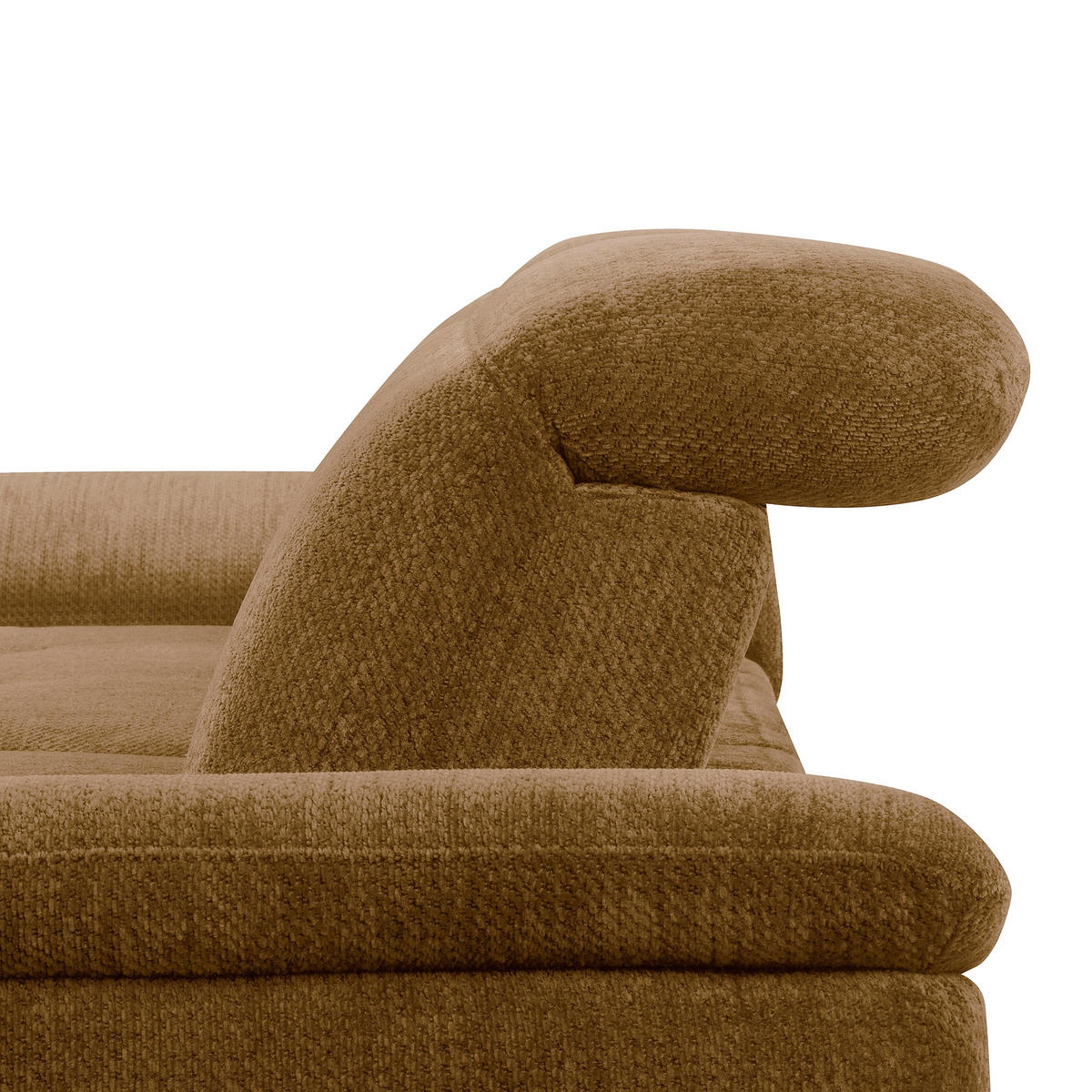 ECKSOFA  Webstoff Rostfarben  - Rostfarben/Schwarz, Design, Textil/Metall (195/268cm) - Livetastic