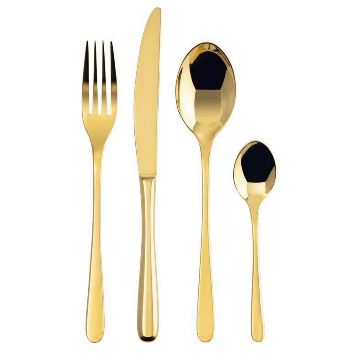 JEDILNI PRIBOR  Flatware  24-delni  nerjaveče jeklo   - zlate barve, Basics, kovina (20/3/3cm) - Sambonet
