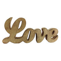 NATPIS DEKORATIVNI - prirodne boje, Basics, drvo (26/2,5/12cm) - Ambia Home