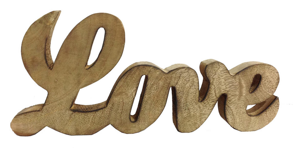 NATPIS DEKORATIVNI - prirodne boje, Basics, drvo (26/2,5/12cm) - Ambia Home