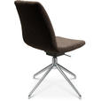 STUHL  in Aluminium Flachgewebe Metall, Textil  - Dunkelbraun/Alufarben, Design, Textil/Metall (46/81,5-84,5/55cm) - Johann Jakob