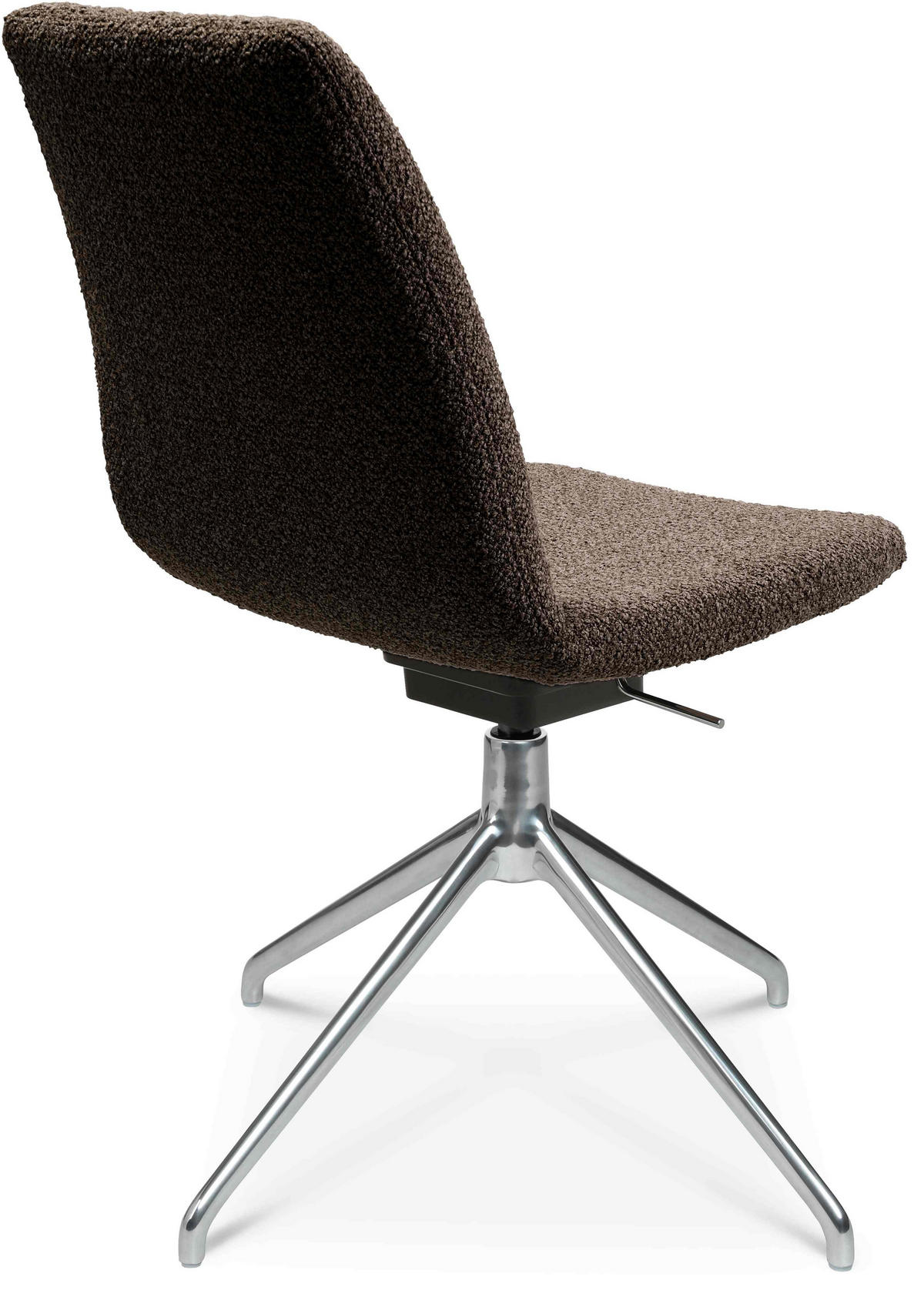 STUHL  in Aluminium Flachgewebe  - Dunkelbraun/Alufarben, Design, Textil/Metall (46/81,5-84,5/55cm) - Johann Jakob