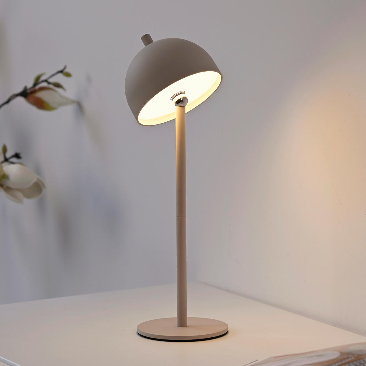 AKKU-TISCHLEUCHTE SW BELLIS 11/11/36 cm   - Sandfarben, Design, Kunststoff/Metall (11/11/36cm) - Schöner Wohnen