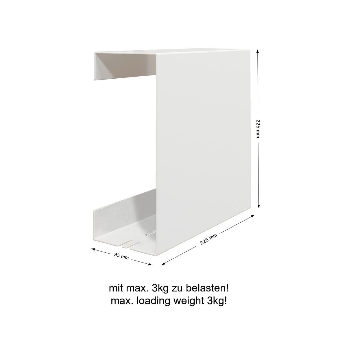 DUSCHABLAGE Metall  - Weiß, Basics, Metall (22,5/22,5/9,5cm) - Novel