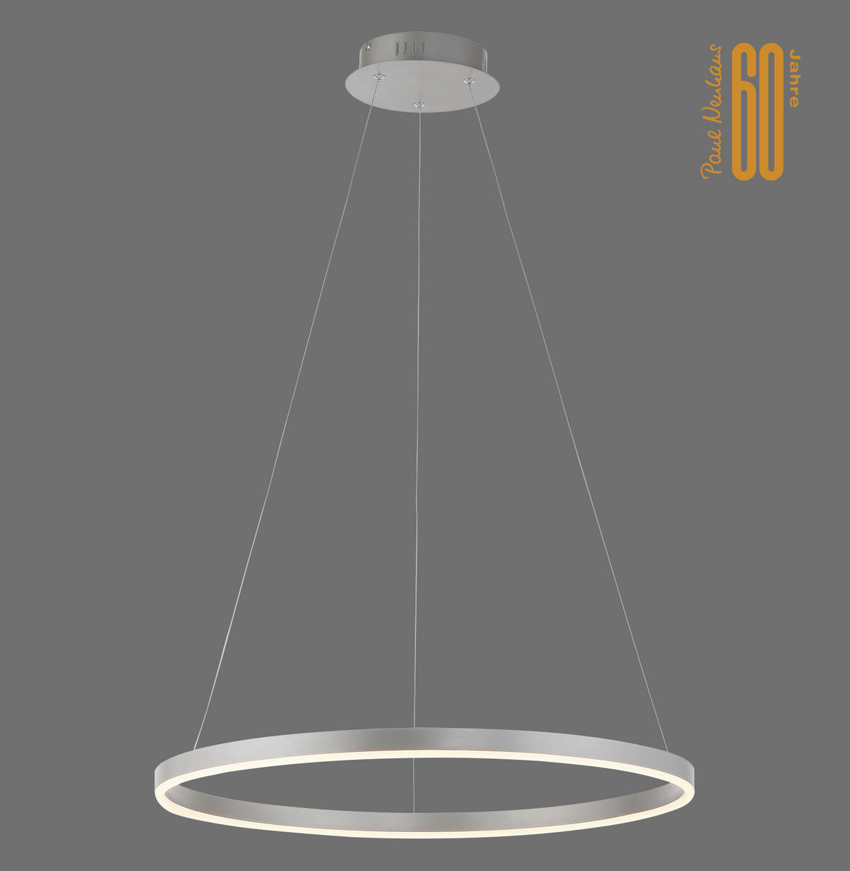 LED-HÄNGELEUCHTE Ritus 58,5/58,5/120 cm   - Alufarben, Design, Kunststoff/Metall (58,5/58,5/120cm)