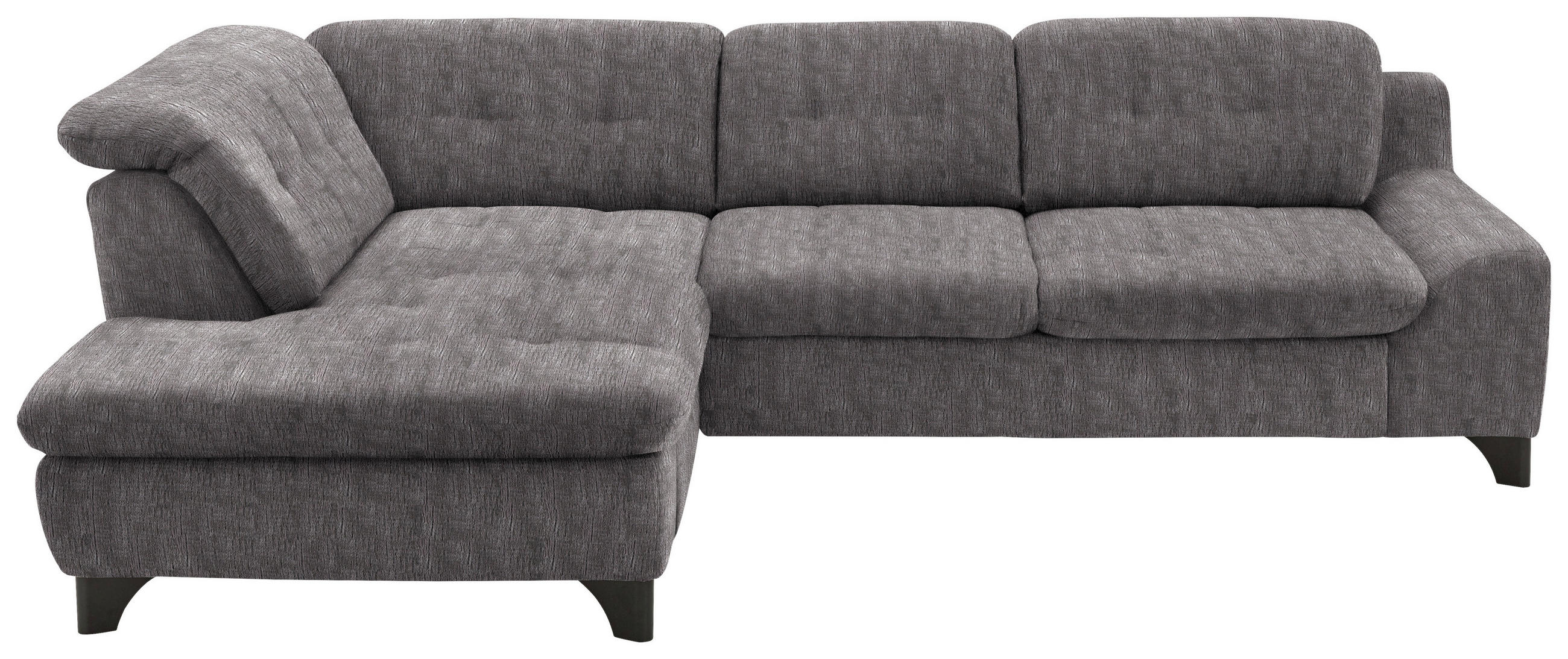 HÖRNSOFFA i chenille gråbrun  - gråbrun/svart, Klassisk, metall/textil (200/281cm) - MID.YOU