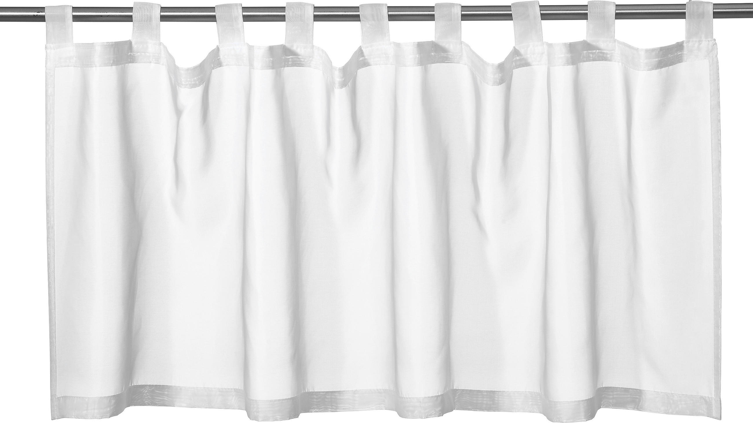 PERDEA SCURTĂ  - alb, Basics, textil (145/50cm) - Boxxx