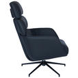 RELAXSESSELSET in Leder Schwarz  - Schwarz, Design, Leder/Metall (73/110/87cm) - Dieter Knoll