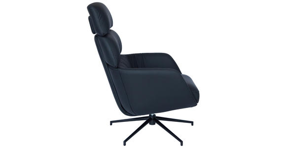 RELAXSESSELSET in Leder Schwarz  - Schwarz, Design, Leder/Metall (73/110/87cm) - Dieter Knoll