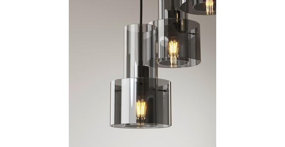 HÄNGELEUCHTE  33/150 cm    - Dunkelgrau, Design, Glas/Metall (33/150cm) - Dieter Knoll