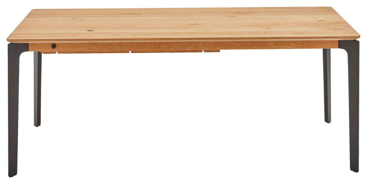 ESSTISCH 190/100/75 cm Wildeiche furniert Holz, Metall Anthrazit, Wildeiche rechteckig  - Wildeiche/Anthrazit, Design, Holz/Metall (190/100/75cm) - Venjakob