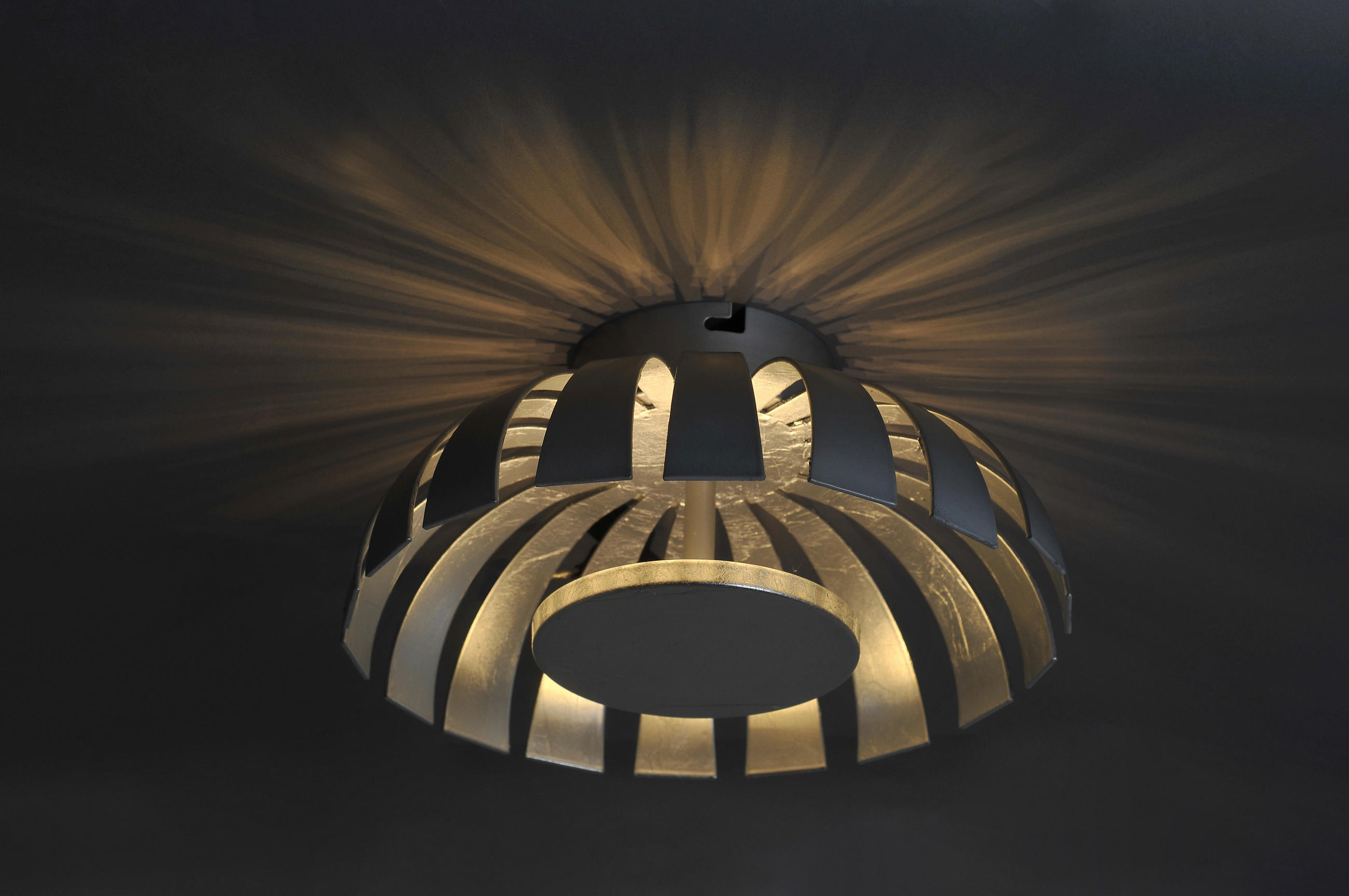 LED-DECKENLEUCHTE Flare 26/12,5 cm   - Nickelfarben, Design, Metall (26/12,5cm)