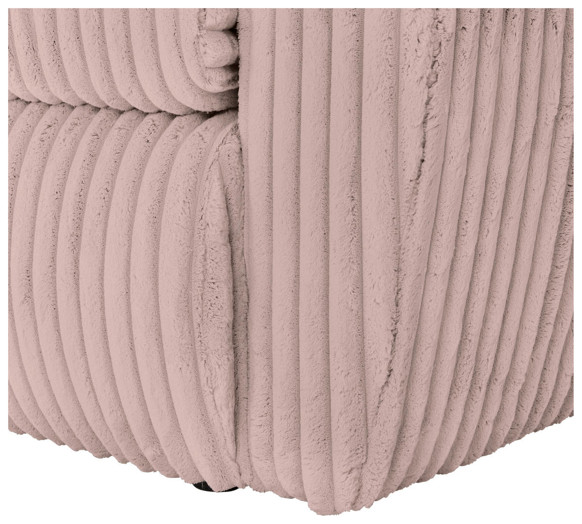 BÄDDSOFFA i manchester, plysch rosa  - svart/rosa, Modern, textil/plast (240/90/120cm) - MID.YOU