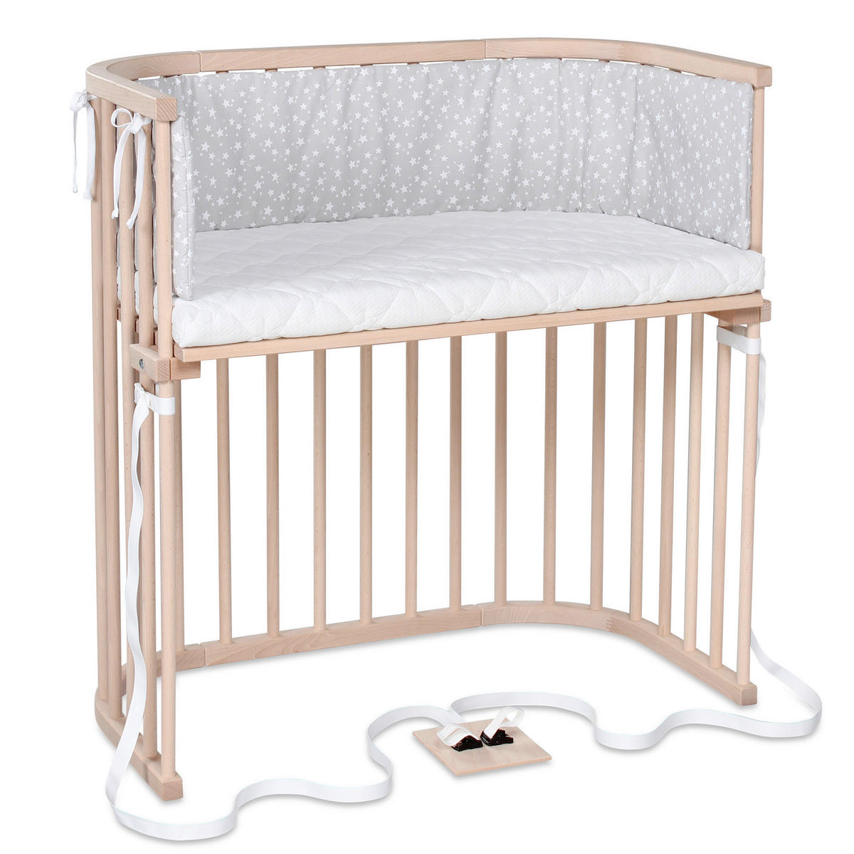 BEISTELLBETT  96/54/96,50 cm  - Naturfarben, Basics, Holz (96/54/96,50cm) - Babybay