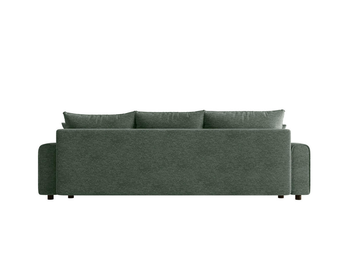 SCHLAFSOFA OLIVIER in Struktur Salbeigrün  - Salbeigrün/Schwarz, MODERN, Kunststoff/Textil (236/90/100cm) - MID.YOU