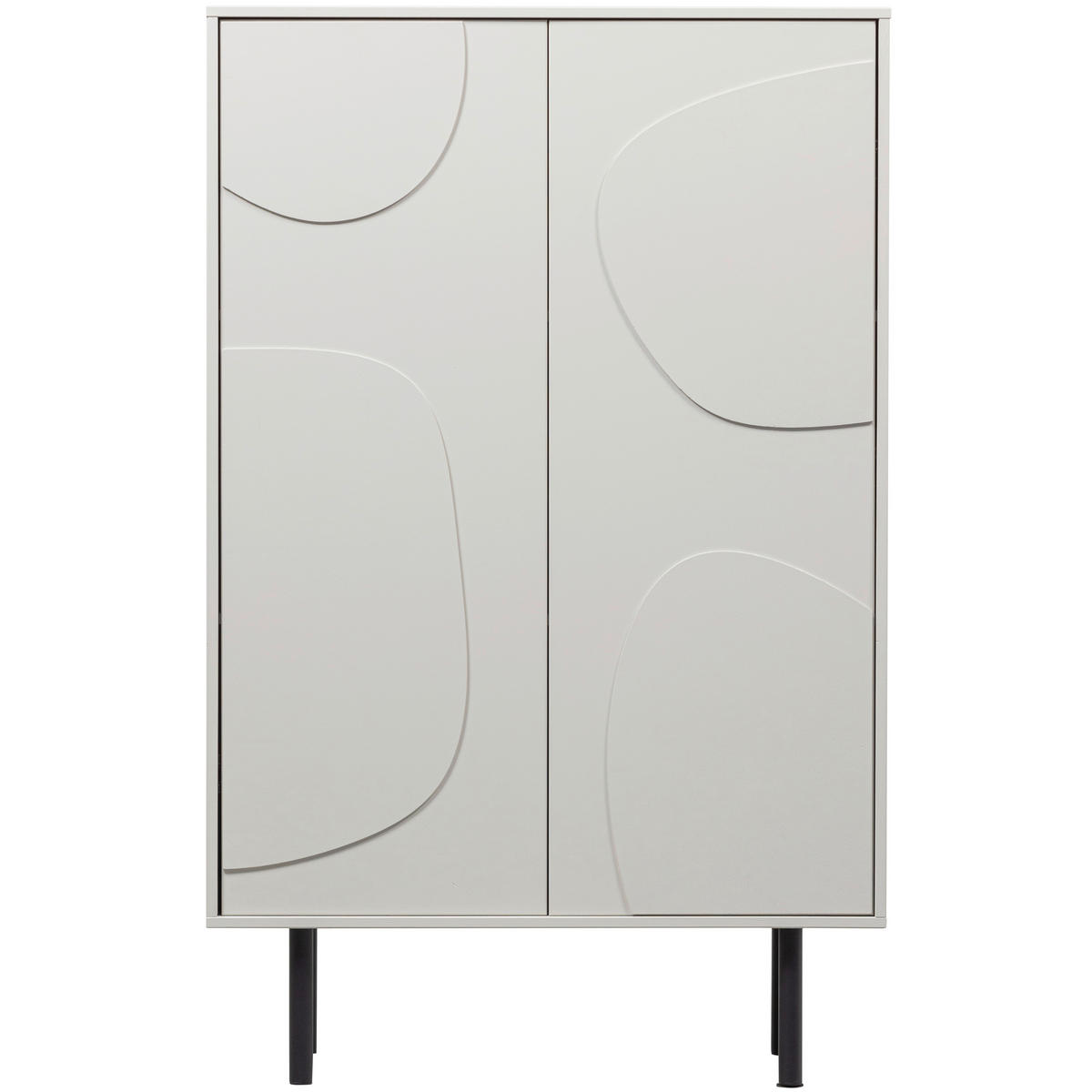 KOMMODE Cadiz  in 85/135/40 cm  - Grauweiß/Schwarz, Design, Holz/Metall (85/135/40cm) - Livetastic