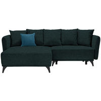 ECKSOFA in Chenille Dunkelgrün  172/255 cm  - Blau/Dunkelgrün, LIFESTYLE, Textil/Metall (172/255cm) - Carryhome
