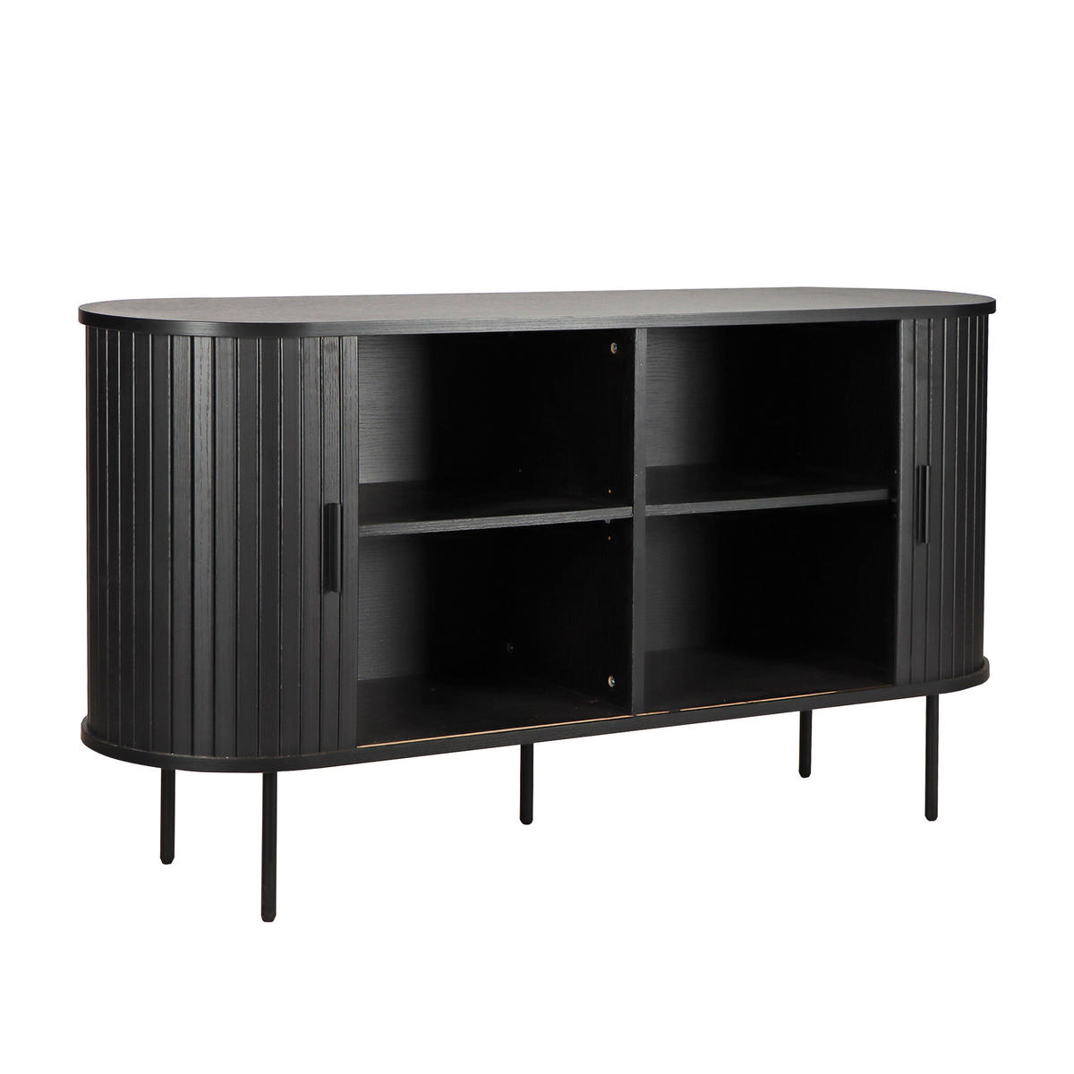 SIDEBOARD  in 140/76/40 cm  - Schwarz, Design, Holzwerkstoff/Metall (140/76/40cm) - Livetastic