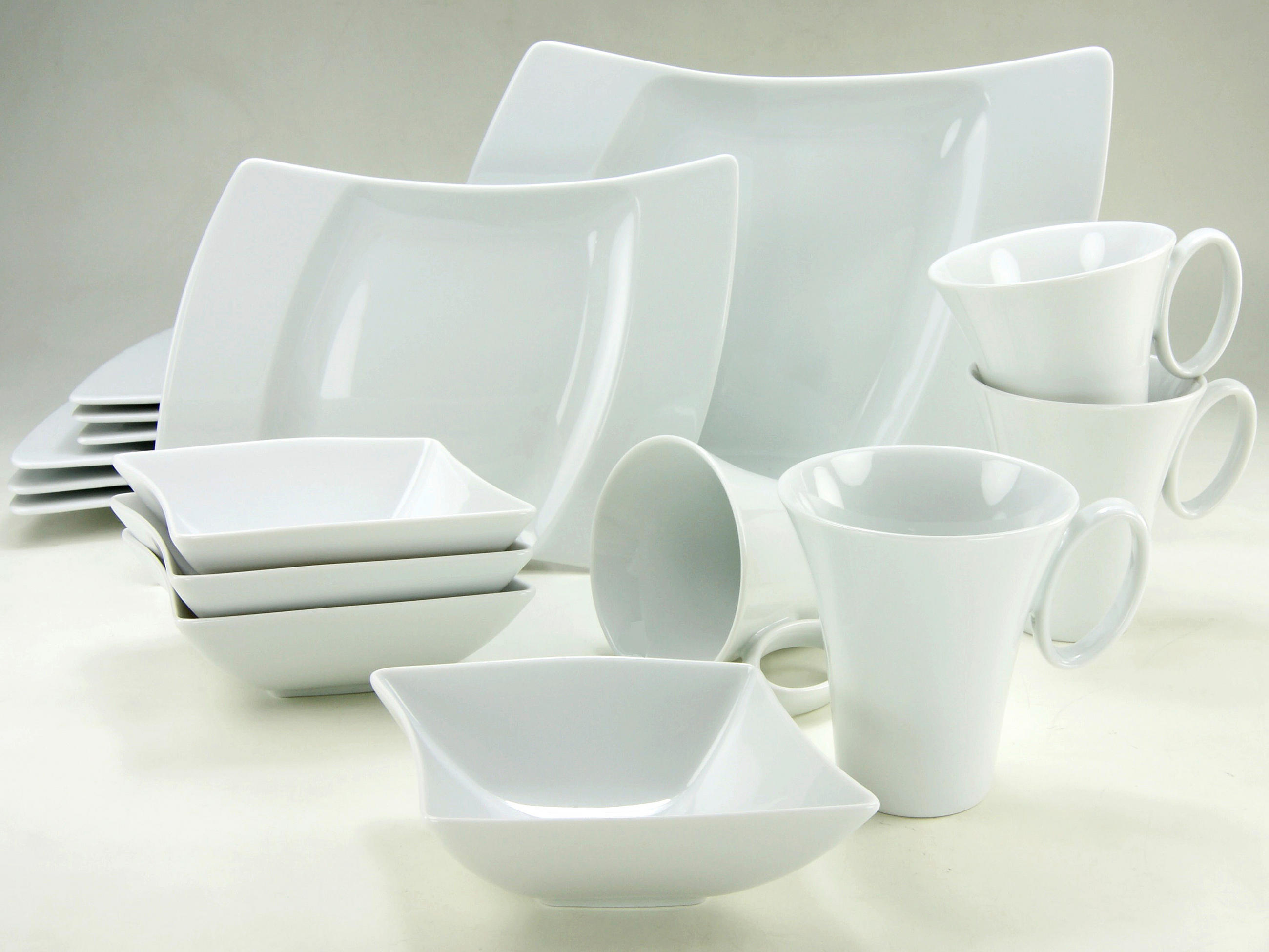 KOMBISERVICE Weiß 16-teilig  - Weiß, Basics, Keramik (36/35/28cm) - Creatable