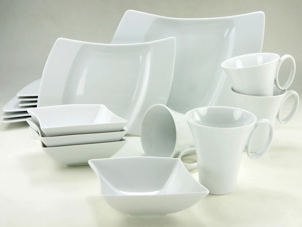 KOMBISERVICE Weiß 16-teilig 4 Personen  - Weiß, Basics, Keramik (36/35/28cm) - Creatable
