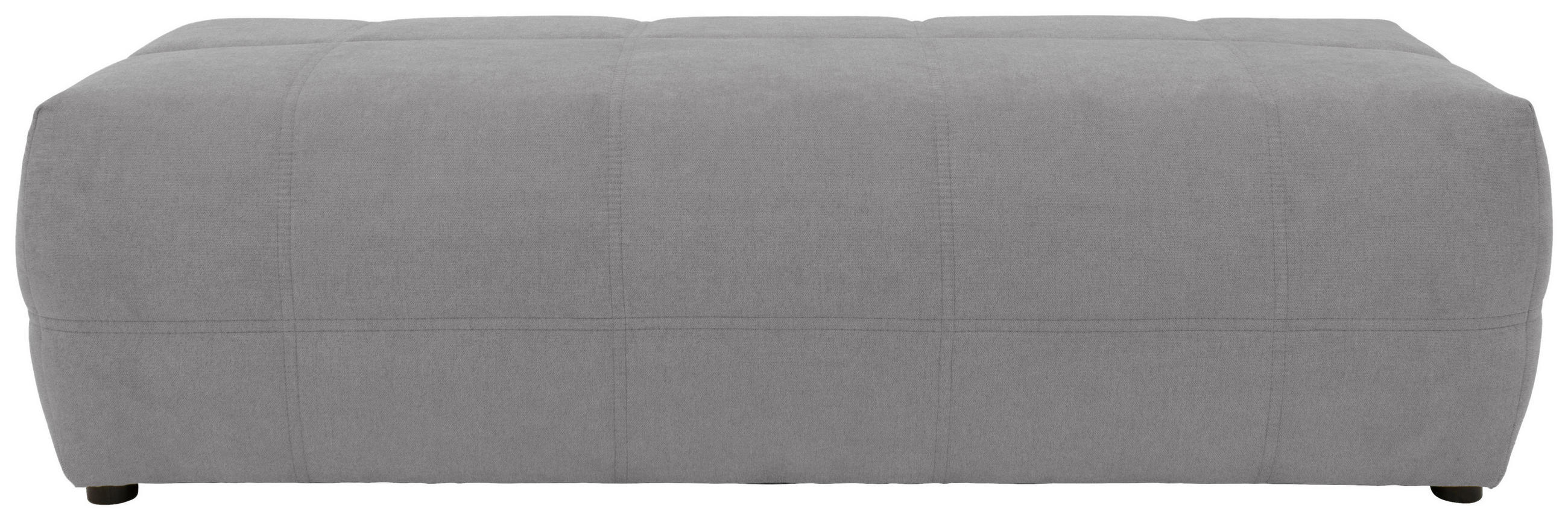 HOCKER Mikrofaser Silberfarben  - Silberfarben/Schwarz, Design, Kunststoff/Textil (150/60/40cm) - MID.YOU