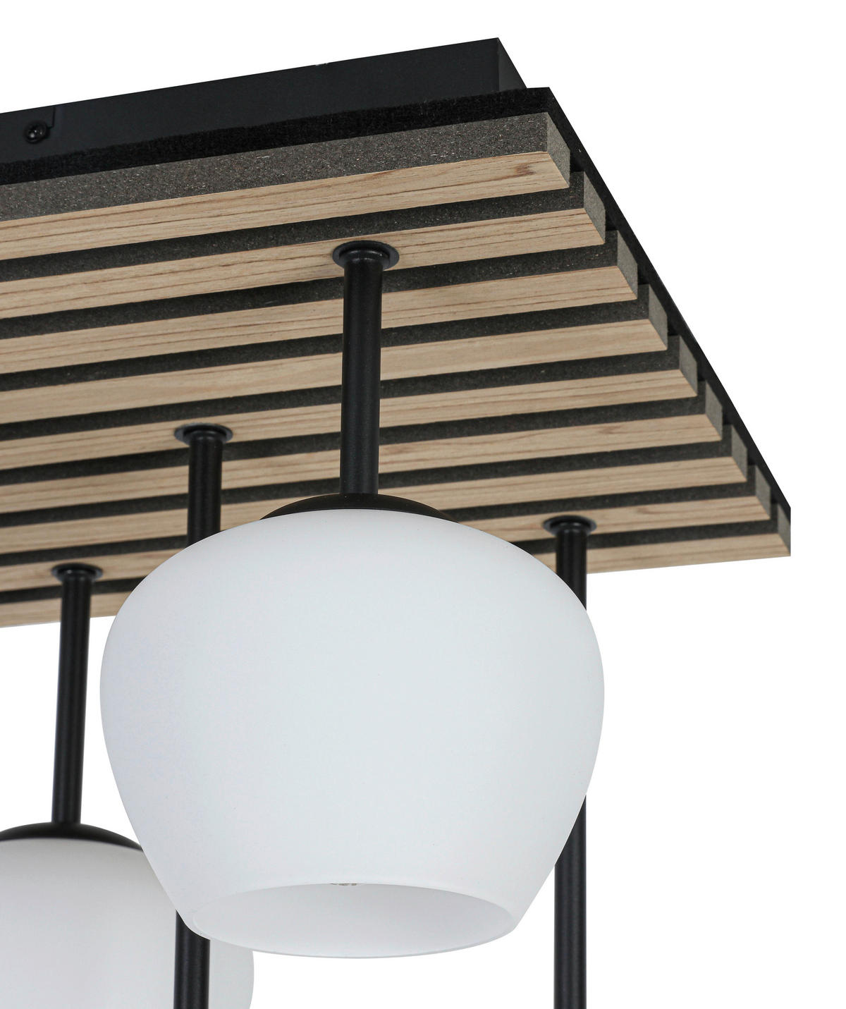 HÄNGELEUCHTE 38/39/59 cm   - Eichefarben/Schwarz, Trend, Glas/Holzwerkstoff (38/39/59cm) - Collet's Monde