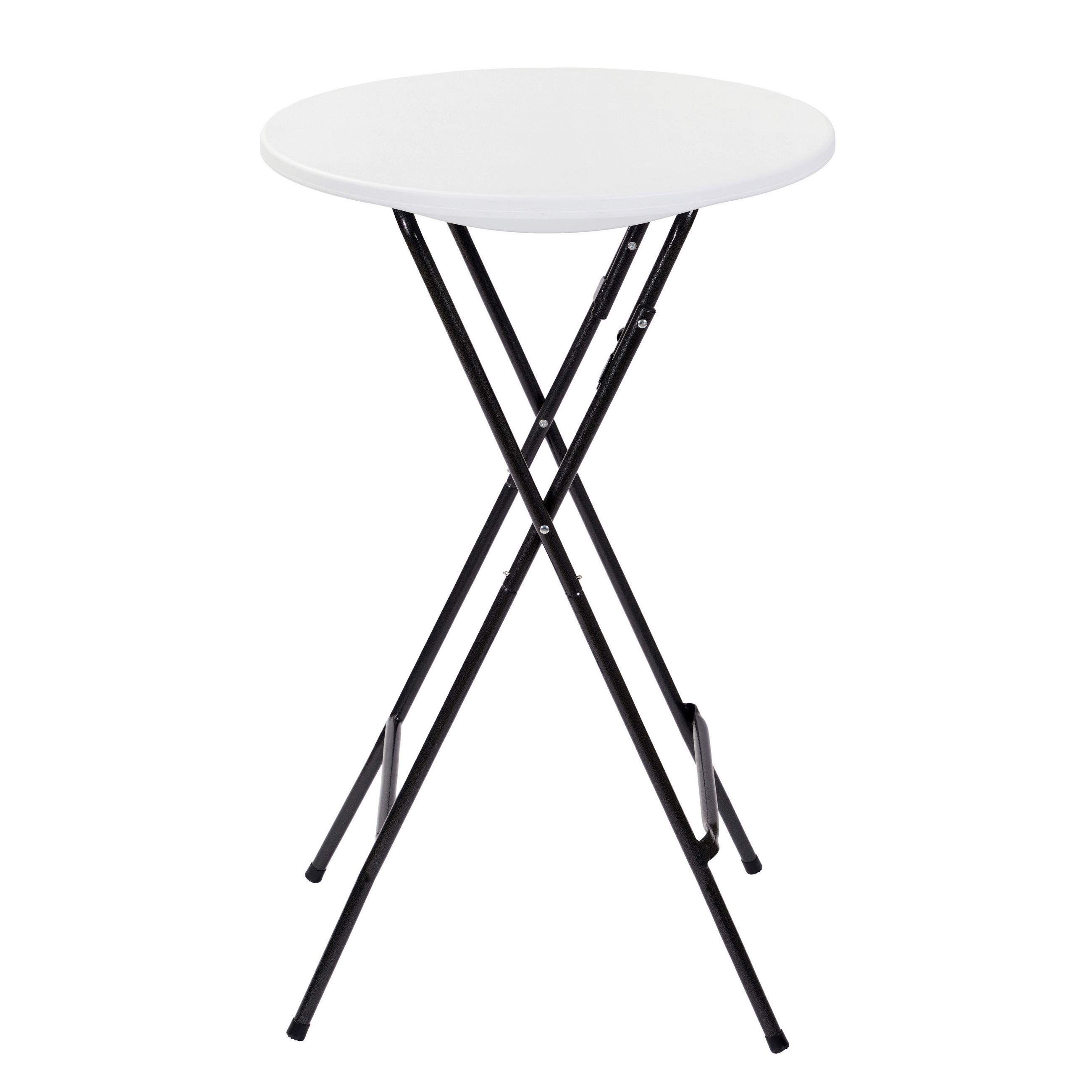 STEHTISCH Schwarz, Weiß  - Schwarz/Weiß, Basics, Kunststoff/Metall (60/60/107cm) - Gardenson