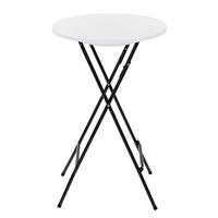 STEHTISCH Schwarz, Weiß  - Schwarz/Weiß, Basics, Kunststoff/Metall (60/60/107cm) - Gardenson