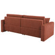 2-SITZER-SOFA in Chenille Rostfarben  - Rostfarben/Schwarz, KONVENTIONELL, Kunststoff/Textil (233/90/110cm) - Carryhome