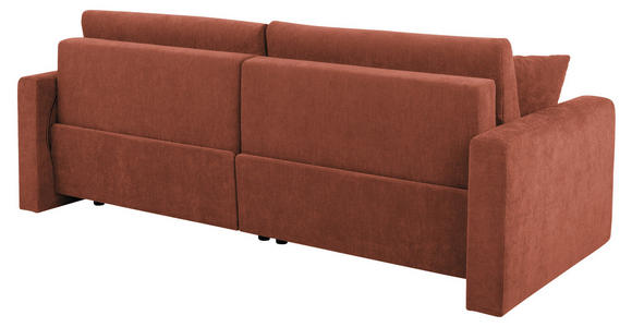 2-SITZER-SOFA in Chenille Rostfarben  - Rostfarben/Schwarz, KONVENTIONELL, Kunststoff/Textil (233/90/110cm) - Carryhome