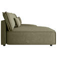 ECKSOFA Olivgrün Webstoff Zierkissen, Rückenkissen, Rücken echt  - Schwarz/Olivgrün, MODERN, Kunststoff/Textil (153/200cm) - Xora