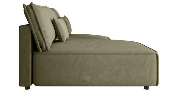 ECKSOFA Olivgrün Webstoff Zierkissen, Rückenkissen, Rücken echt  - Schwarz/Olivgrün, MODERN, Kunststoff/Textil (153/200cm) - Xora