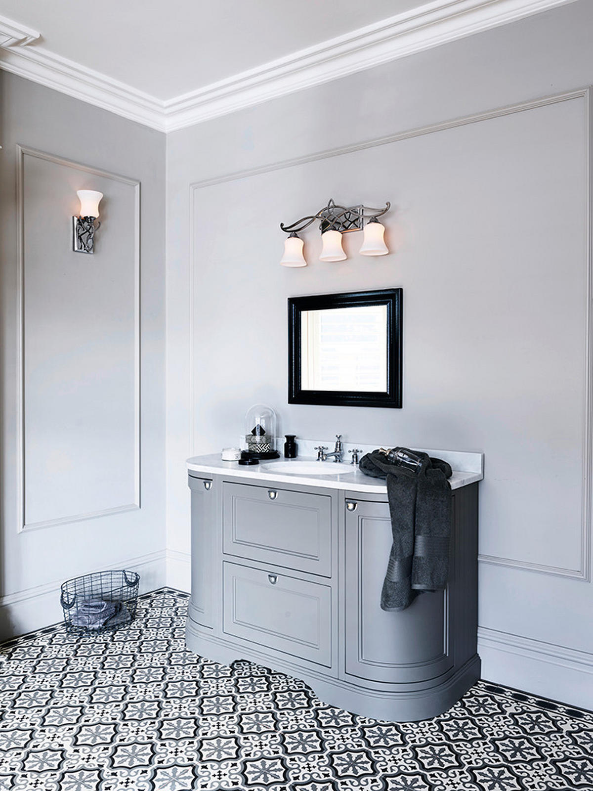 BADEZIMMER-WANDLEUCHTE - Chromfarben, Basics, Glas/Metall (61/15,2/37,3cm) - Elstead Lighting