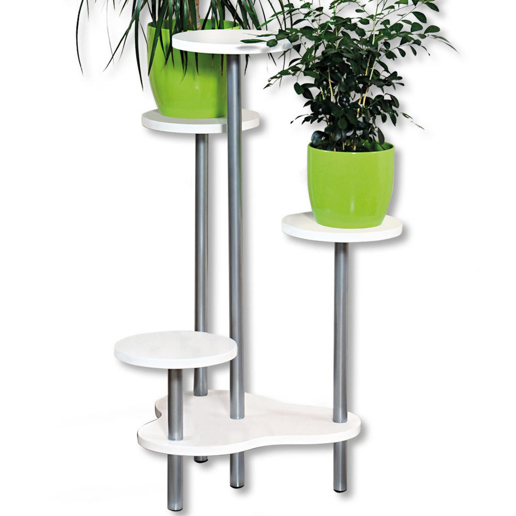 Blumentisch Mit 5 Böden Weiß