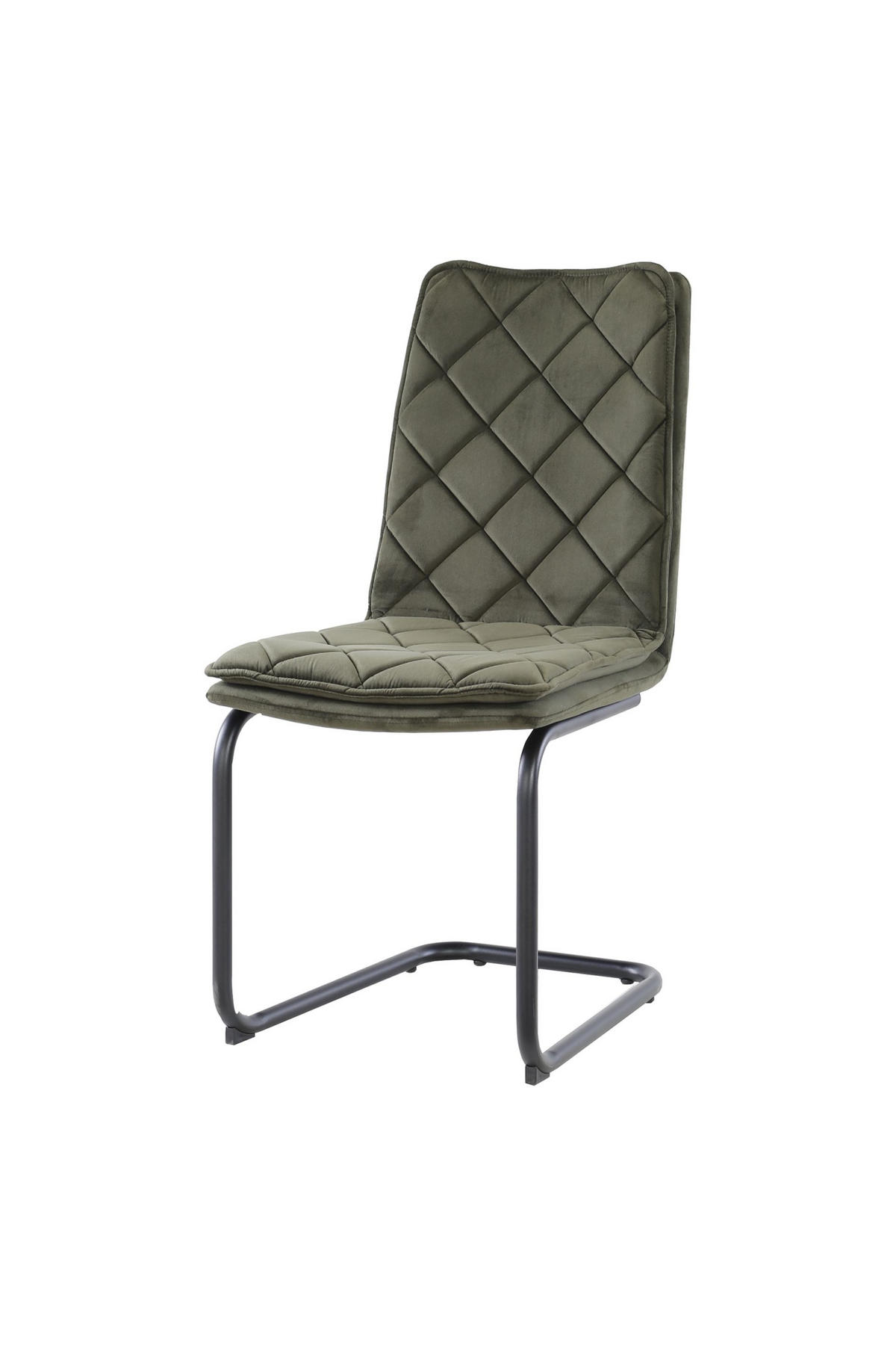 STOLICA  zelena, crna  drvo, metal, tekstil      - zelena/crna, drvo/metal (46.5/96.5/63cm)