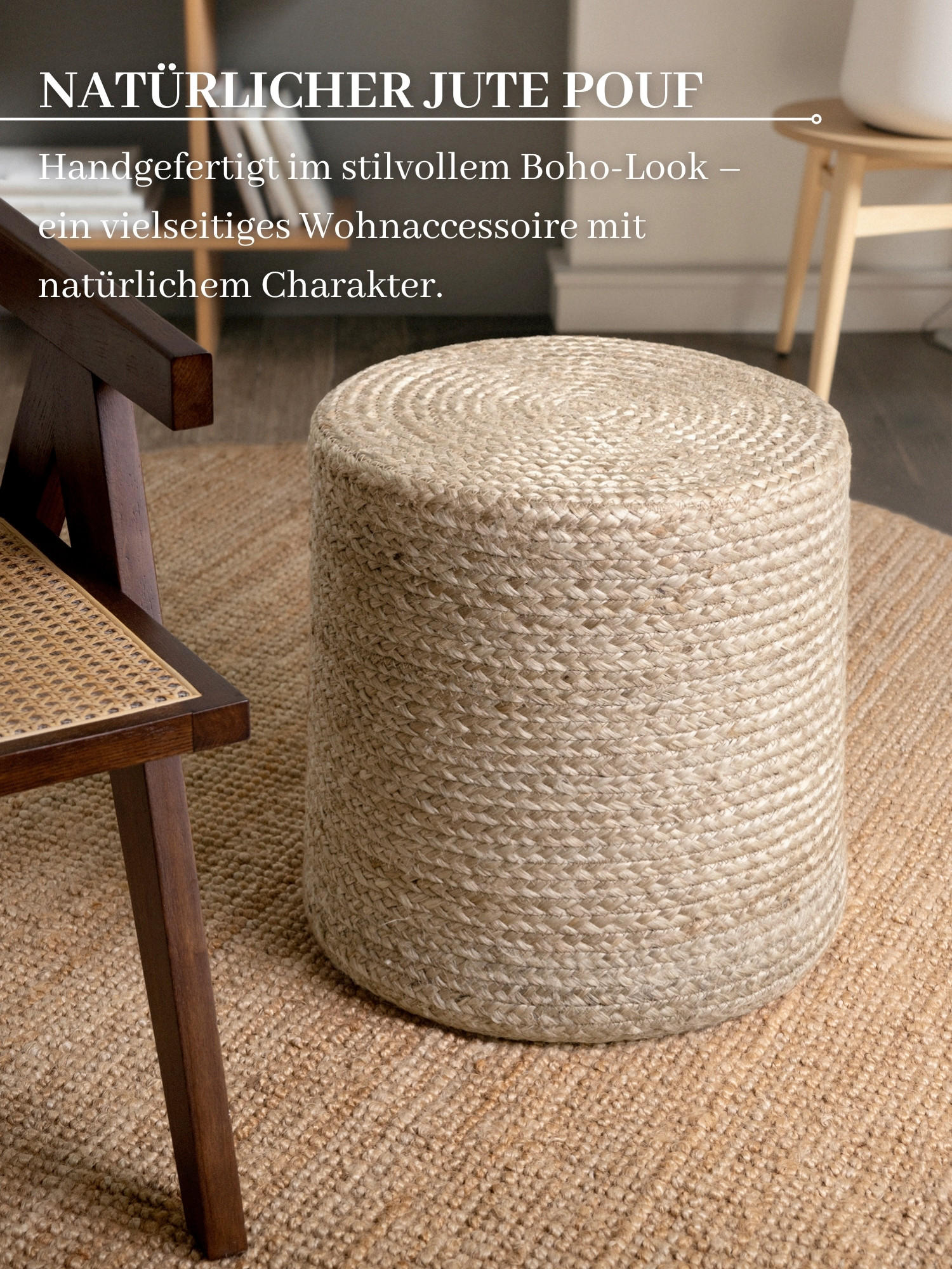 POUF Struktur Uni 40/40/40 cm  - Greige, Basics, Textil (40/40/40cm)