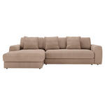 ECKSOFA in Cord Hellbraun  182/302 cm  - Hellbraun/Schwarz, MODERN, Kunststoff/Textil (182/302cm) - Carryhome