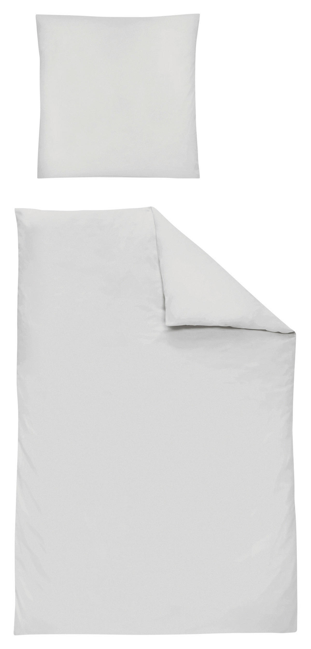 BETTWÄSCHE Makosatin 155/220 cm  - Grau, KONVENTIONELL, Textil (155/220cm) - Irisette