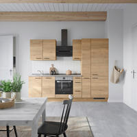 KÜCHENBLOCK Structura 270 cm  in Eichefarben, Schieferfarben  - Schieferfarben/Eichefarben, MODERN, Holzwerkstoff/Metall (270cm) - Nobilia