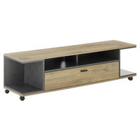 LOWBOARD  in 150/41/40 cm  - Eichefarben/Anthrazit, KONVENTIONELL, Holzwerkstoff (150/41/40cm) - Boxxx
