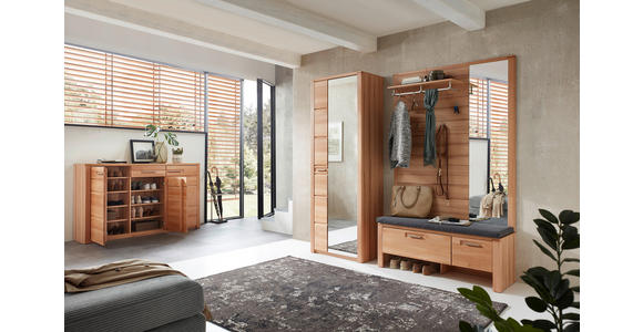 GARDEROBE 4-teilig in 209/201/40 cm - Buchefarben, Natur, Glas/Holzwerkstoff (209/201/40cm) - Linea Natura