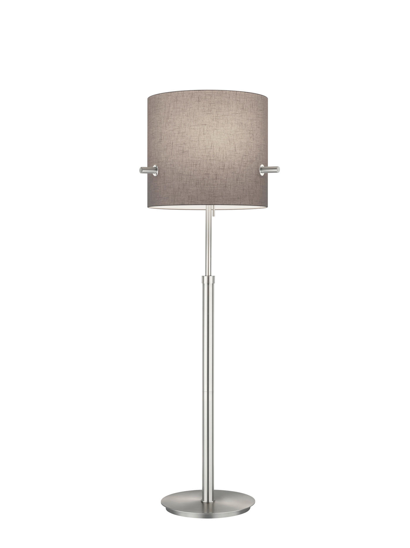 STEHLEUCHTE CAMDEN 65,0/187,0 cm   - Grau/Nickelfarben, Basics, Textil/Metall (65,0/187,0cm) - Trio Leuchten