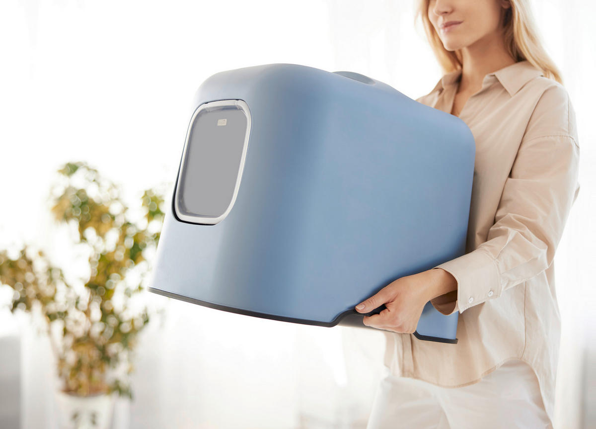 KATZENTOILETTE - Pastellblau, Basics, Kunststoff (39,5/44,3/51cm) - Rotho