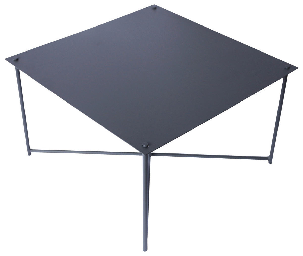 COUCHTISCH 70/70/42 cm quadratisch Anthrazit  - Anthrazit, Design, Metall (70/70/42cm) - Xora