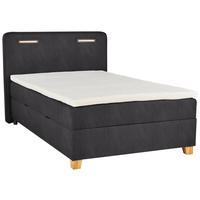 BOXBETT 100/200 cm  in Grau  - Türkis/Eichefarben, Konventionell, Holz/Holzwerkstoff (100/200cm) - Moderano