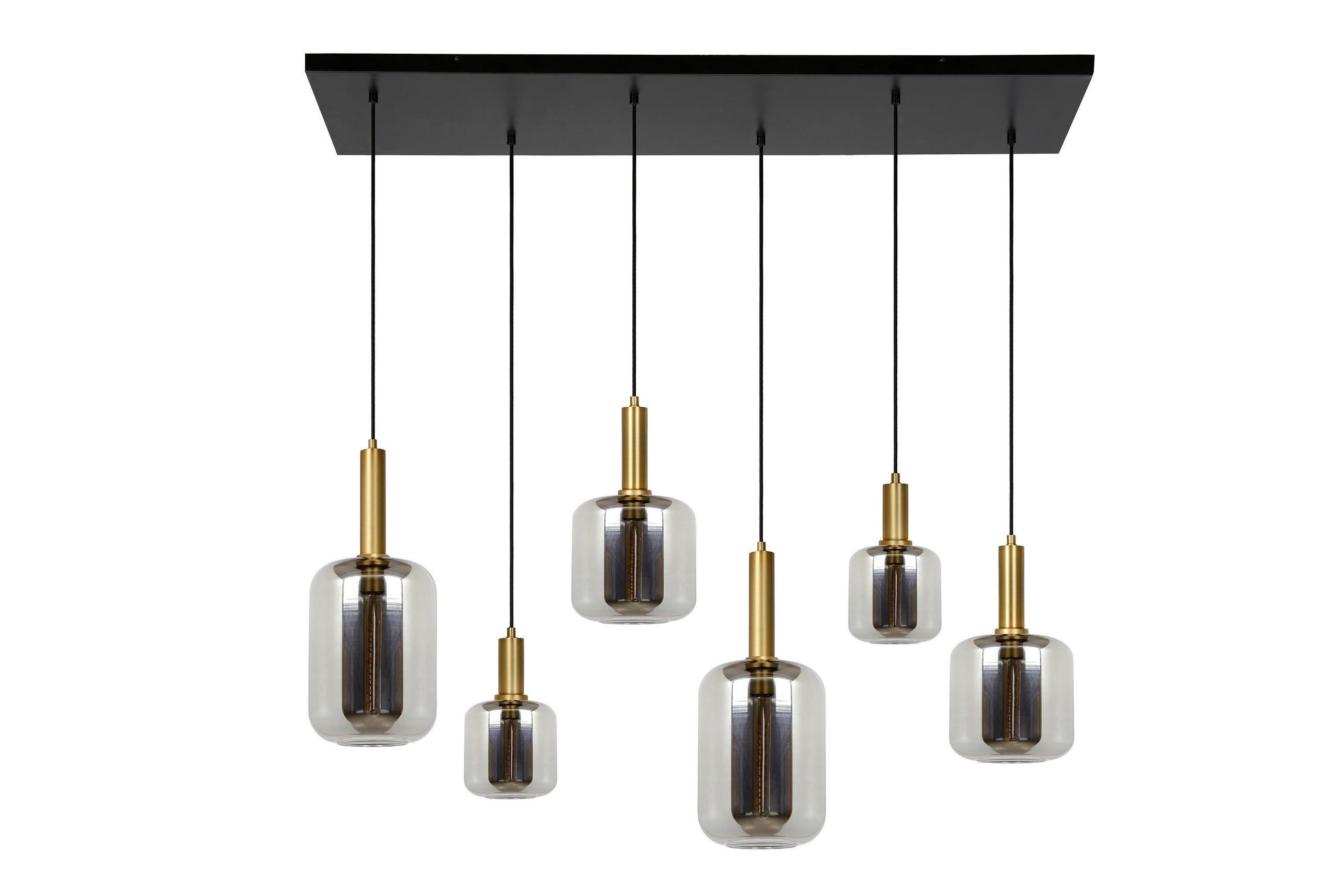 HÄNGELEUCHTE JOANET 132/41.5/218 cm - Hellgrau, Design, Glas (132/41.5/218cm) - Lucide