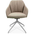 ARMLEHNSTUHL  in Aluminium Flachgewebe  - Alufarben/Naturfarben, Design, Textil/Metall (58/81,5-84,5/60cm) - Johann Jakob