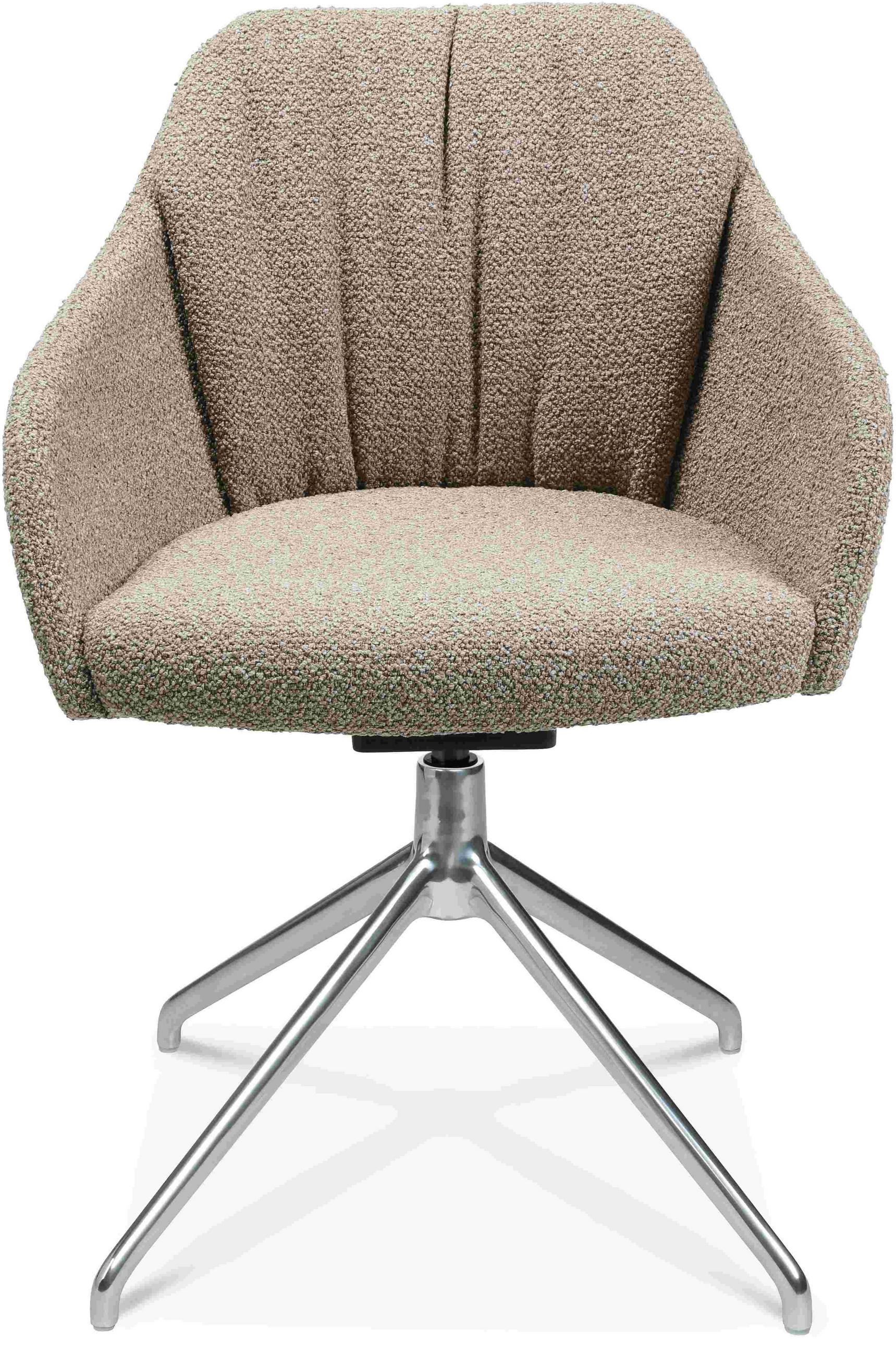 ARMLEHNSTUHL  in Aluminium Flachgewebe  - Alufarben/Naturfarben, Design, Textil/Metall (58/81,5-84,5/60cm) - Johann Jakob